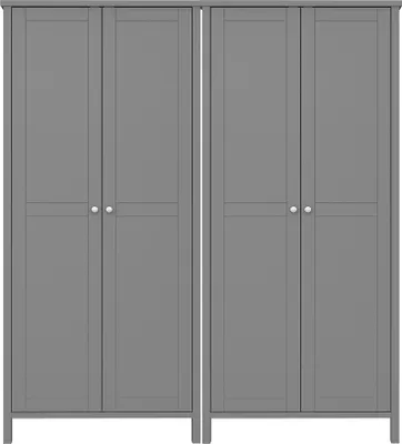 Produktbild von Tromsø Kleiderschrank 4 Türen grau.