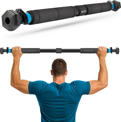 Produktbild von Gymtek® Klimmzugstange für Türrahmen - von 65 bis 100 cm - Pull Up Bar, Indoor Reckstange, Klemmstang  für Klimmzug - Home Gym, Fitness, Krafttraining