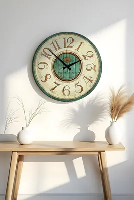 Immagine prodotto di Opviq, Huhuas00040, Orologio da parete, Multicolore, MDF, 50 x 50 cm
