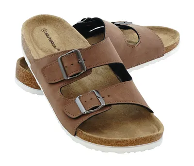 Produktbild von + Pantoletten Sandalen Hausschuhe Schlappen Clogs Kork Fußbett Gr.36-49