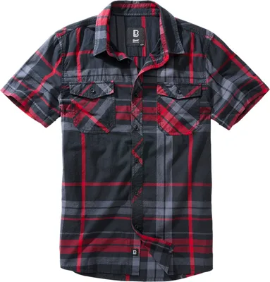 Produktbild von Brandit Kurzarmhemd Herren Roadstar rot Basics 100% Baumwolle 5XL