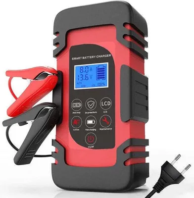 Image de Strex Strex Chargeur de batterie - 12/24V 4/6/8A - Mode réparation - Chargeur goutte à goutte - Chargeur de batterie pour voiture / moto / scooter / bateau / camping-car