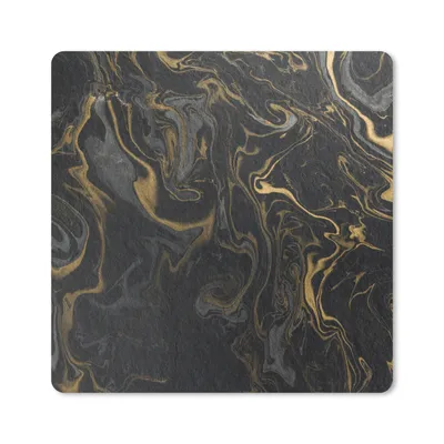 Produktbild von MuchoWow® Mauspad Mousepad Marmor - Textur - Grau - Gold - Marmoroptik - Luxus 30x30 cm - Mousepads - Maus Mat - Pad - Mausunterlage - Gaming