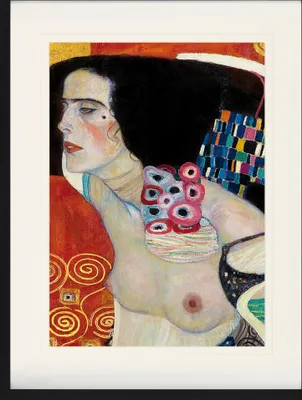 Zdjęcie produktu dla Gustav Klimt Oprawiony obraz z delikatnym passe-partout | Obrazy ścienne | W ramie obrazu - Judyta II, Salome, 1909 (80 x 60 cm)