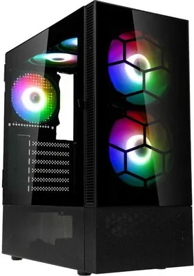 Produktbild von Kolink OBSERVATORY MX, Midi Tower, PC, Schwarz, ATX, micro ATX, Mini-ITX, Stahl, Gehärtetes Glas, Gaming