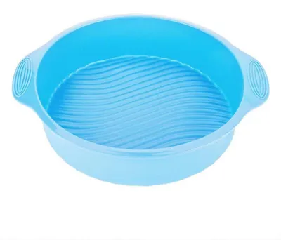 Obrázok produktu pre Silikónová forma na pečenie, okrúhla, priemer 23 cm, modrá, s nepriľnavou povrchovou úpravou, vhodná na cheesecaky a farebné koláče