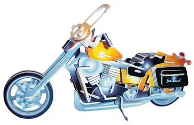 Produktbild von Sea-Land Harley Davidson Holzpuzzle 3D Motorrad Bausatz