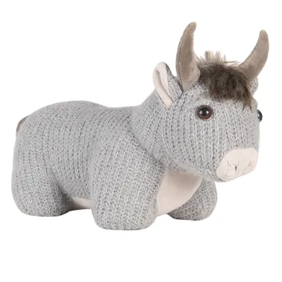Immagine prodotto di Clayre & Eef Fermaporta Bull 32x12x25 cm Poliestere grigio