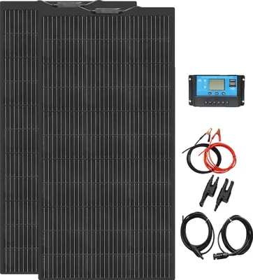 Obrázek produktu pro Flexibilní sada solárních panelů, kompatibilní s 12V/24V, výkon 240W/120W, 12V 24V 240W u