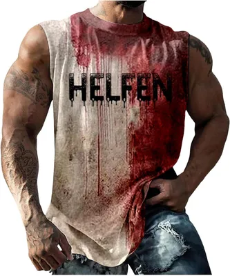 Produktbild von Ärmelloses Herren-Laufshirt, Tanktop und Muskelshirt aus Baumwolle für Sport und Alltag mit körpernaher Passform