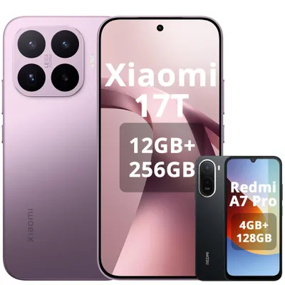 Produktbild von Xiaomi 17T 5G 256GB 12GB, 6,59", 6500mAh, Dual-SIM, Leica 5X Telekamera (Violet), Enthält ein Bonus-Redmi A7 Pro (4+128GB)
