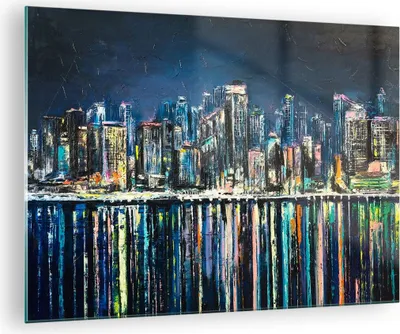Produktbild von Bilder auf glas - Stadt Aussicht Wasser - 70x50cm - Glasbilder - Wandbilder - Kunstdruck - zum Aufhängen bereit - Wanddekoration aus Glas - Glas Bilder - Wandbild auf Glas - Einteilig - GAA70x50-3461