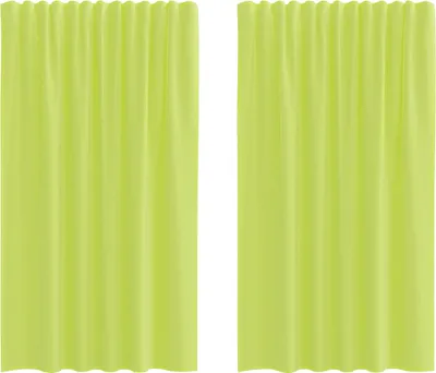 Produktbild von vidaXL Voile Vorhänge mit Stangentaschen 2 Stk. Apfelgrün