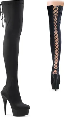 Produktbild von DELIGHT-3003 Damen Boots von Pleaser, Schwarz EU 36, US 6