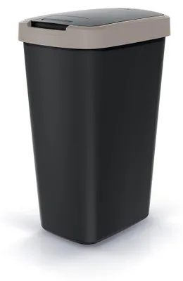 Produktbild von Keden Compacta Q Mülleimer mit Schwing- und Klappdeckel 45L, NSAB45 Schwarz