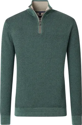 Produktbild von CASAMODA Herren Stricktroyer Langarm Regular-Fit Grün XXL