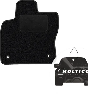 Produktbild von moto-MOLTICO Fahrer Fußmatte Auto Velours Fahrerseite Autoteppiche Schwarz Fahrermatte 1-teilig passend für Skoda Kodiaq Seat Tarraco ab 2017