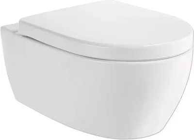 Produktbild von GEBERIT Wand-WC Set iCon Tiefspüler ohne Spülrand weiß glänzend mit Schallschutzset und WC-Sitz mit Absenkautomatik und