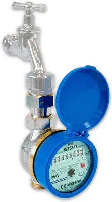 Immagine prodotto di Kraanmeter ad acqua fredda con Instraalmeter 80 mm/110 mm 84521, argento, 80/100 mm