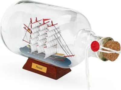 Produktbild von NKlaus Nautische Flaschenschiff - PASSAT 27,5x12,5cm Buddelschiff Maritime Dekoration 14952
