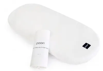 Obrázek produktu pro Prostěradlo do kočárku bavlněné 75x35 Organic krém Poofi