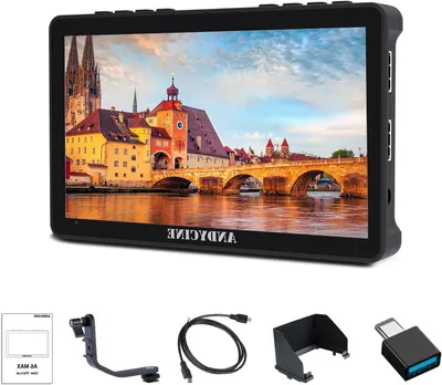 Zdjęcie produktu dla Monitor do kamery o przekątnej 6 cali - monitor do aparatów DSLR - monitor wideo - ekran nagrywania - monitor terenowy - Full HD 1080p