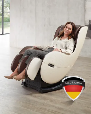 Produktbild von WELCON Massagesessel EASYRELAXX BEIGE / BRAUN - 3D Massagestuhl mit Neigungsverstellung elektrisch