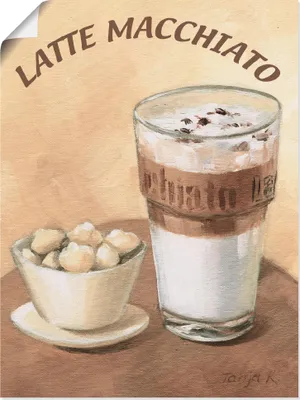 Produktbild von ARTland Poster Latte Macchiato Größe: 45x60 cm