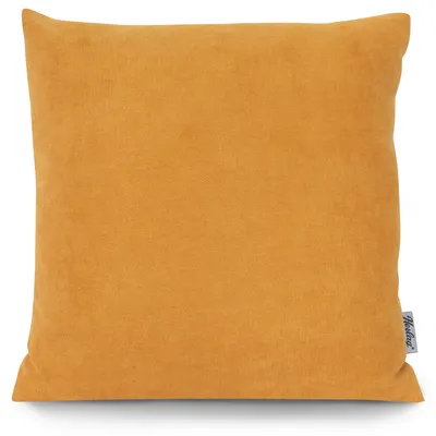Produktbild von Herlag Dekokissen FEEL 50x50 cm mit Füllung – Zierkissen mit Strukturgewebe, Couchkissen, Wohnzimmerkissen, Bezug waschbar bis 40 °C, Hellorange