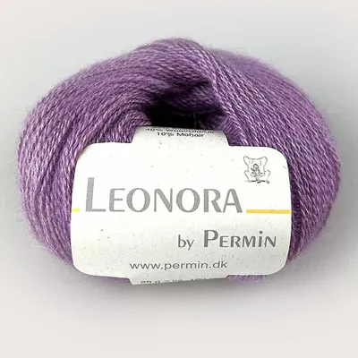 Zdjęcie produktu dla Leonora by Permin – Luksusowa włóczka z jedwabiu, wełny i kid moheru (14 przydymiony fiolet)