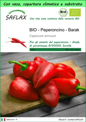Immagine prodotto di SAFLAX Garden to go - BIO - Peperoncino - Barak - 15 semi - Capsicum