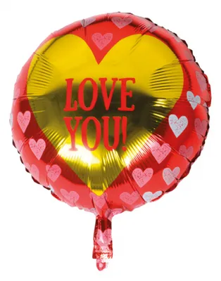 Produktbild von folienballon Love You 45 cm rot/gold