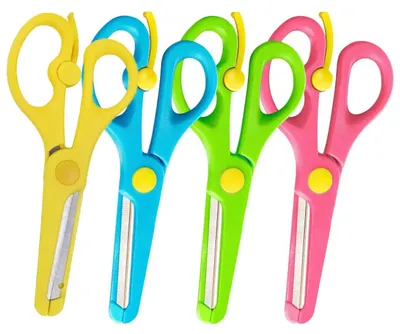 Produktbild von 4-teiliges Kinderscheren-Set für sicheres Schneiden
