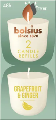 Produktbild von Bolsius Cleanlight Duft-Nachfüller 2er Pack grapefruit & ingwer