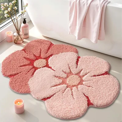 Image de Omgoods - Tapis de bain en microfibre, antidérapant et lavable
