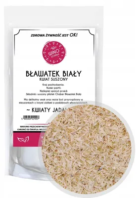 Zdjęcie produktu dla Suszone Płatki Chaber Bławatek Biały 10g Kwiaty Jadalne
