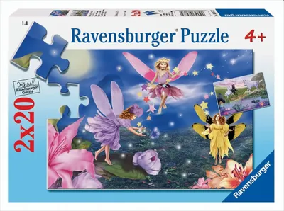Image de Elfes et licornes, puzzle 2 x 20 pièces