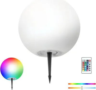 Obrázek produktu pro RGB + 3000K 30cm vodotěsná solární zahradní koule s dálkovým ovládáním