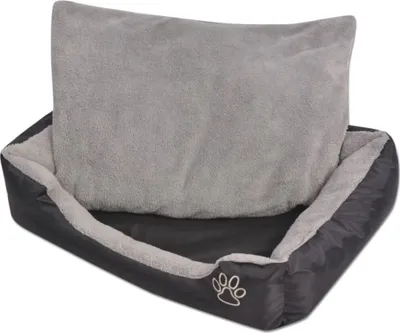 Image de Vidaxl Hundebett mit gepolsterter Kissengröße xxl schwarz