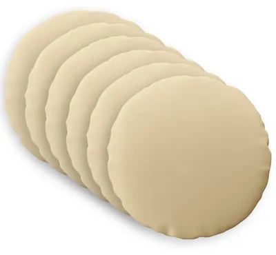 Obrázek produktu pro vidaXL Povlak na polštář, 6 kusů, barva béžová, průměr 50 cm, materiál: polyester