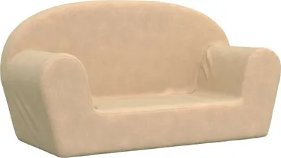 Immagine prodotto di Divano per Bambini a 2 Posti Crema in Morbido Peluche