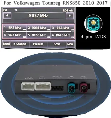 Obrázek produktu pro Modul pro dodatečnou montáž Carplay Android Auto, pro prémiové SUV RNS 850, kompatibilní s VW Volkswagen Touareg, RNS850