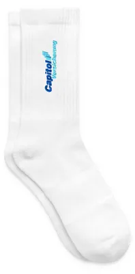Produktbild von Spreadshirt Stromberg Gesticktes Logo Capitol Versicherung Tennissocken, 37-41, Weiß