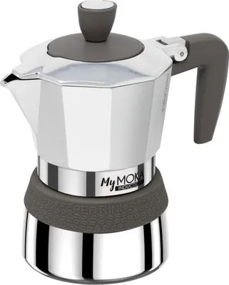 Produktbild von Pedrini MyMoka induction, Mokka-Kanne, Blau, Edelstahl, Aluminium, Silikon, Edelstahl, 3 Tassen, MyMoka induction, 1 Stück(e)