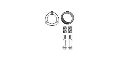 Produktbild von HJS Montagesatz Katalysator 82 48 7753 für TOYOTA AVENSIS Kombi (T25)