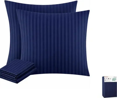 Productafbeelding van Kussensloop 80 x 80 cm, set van 2, hoofdkussenslopen 80 x 80 cm, antraciet, 100% microvezel, strijkvrij en kreukvrij, met ritssluiting