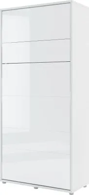 Produktbild von Mirjan24 Wandklappbett Bed-Concept BC-03 90x200 Vertical, Stilvoll Funktionsbett, Modernes Schrankbett (Farbe: Weiß Matt / Weiß Hochglanz)