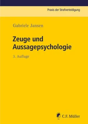Immagine prodotto di Zeuge und Aussagepsychologie