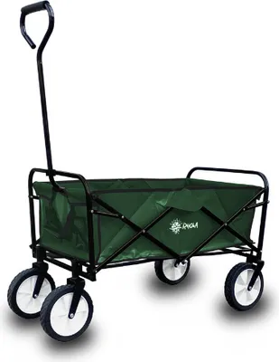Produktbild von Rijoka Bollerwagen Faltbarer – 70kg Belastung - 90x54x124cm - Handwagen klappbar - Grün