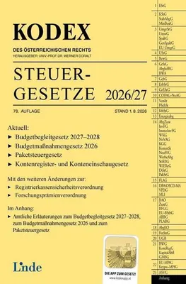 Produktbild von KODEX Steuergesetze 2026/27